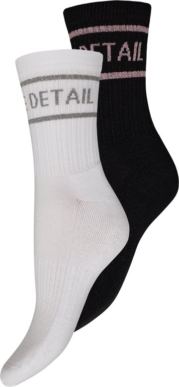 Hype The Detail - Tennis Socks 2-pk - Sort Hvid